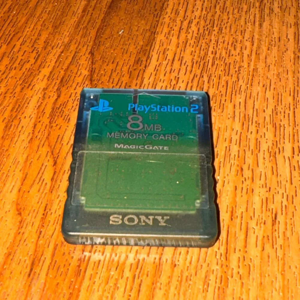 Official Sony PlayStation 2 PS2 8MB Memory Card MagicGate OEM Transparent Green
